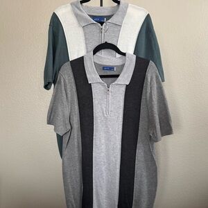 BUNDLE OF 2 Men's Striped Polo Shirts